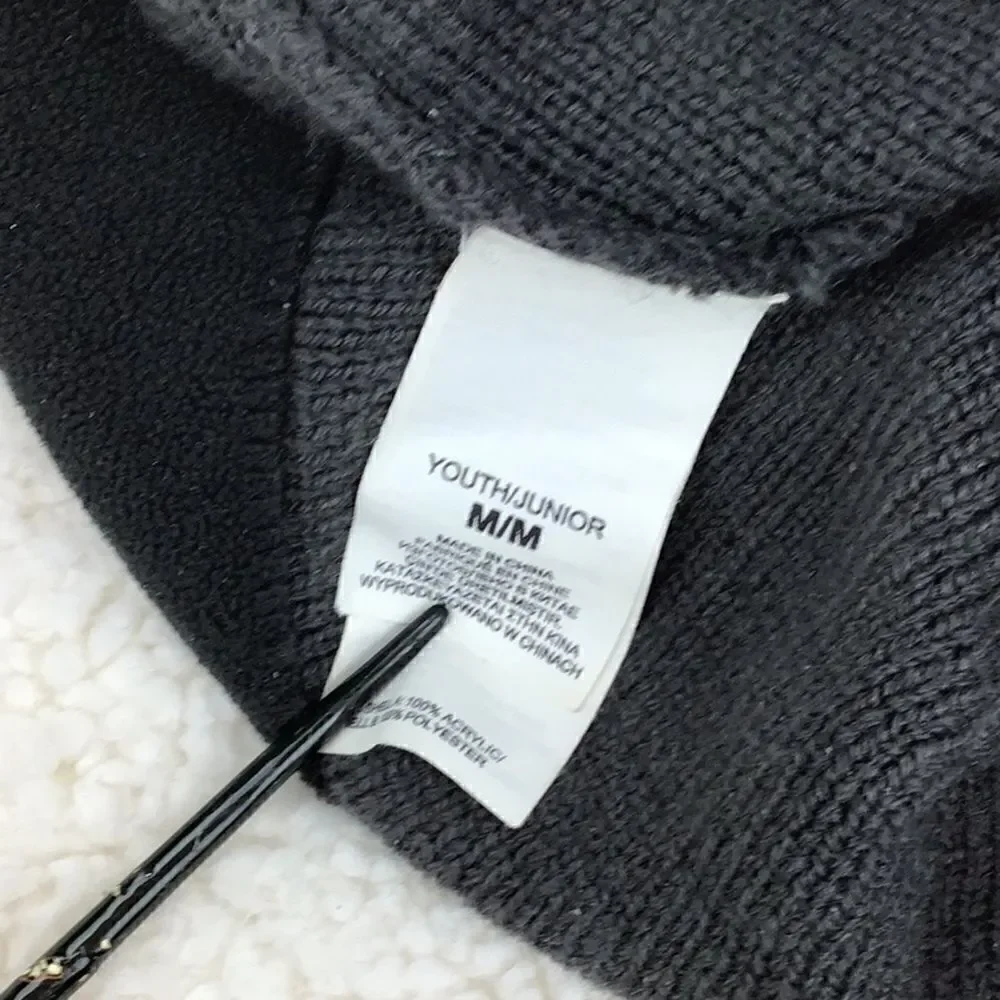 The North Face Black and Green Knit Hat